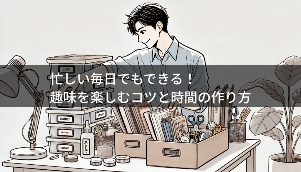 忙しい毎日でもできる！趣味を楽しむコツと時間の作り方